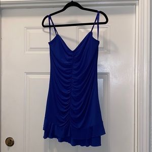 Cobalt blue baby doll BCBGMax mini dress